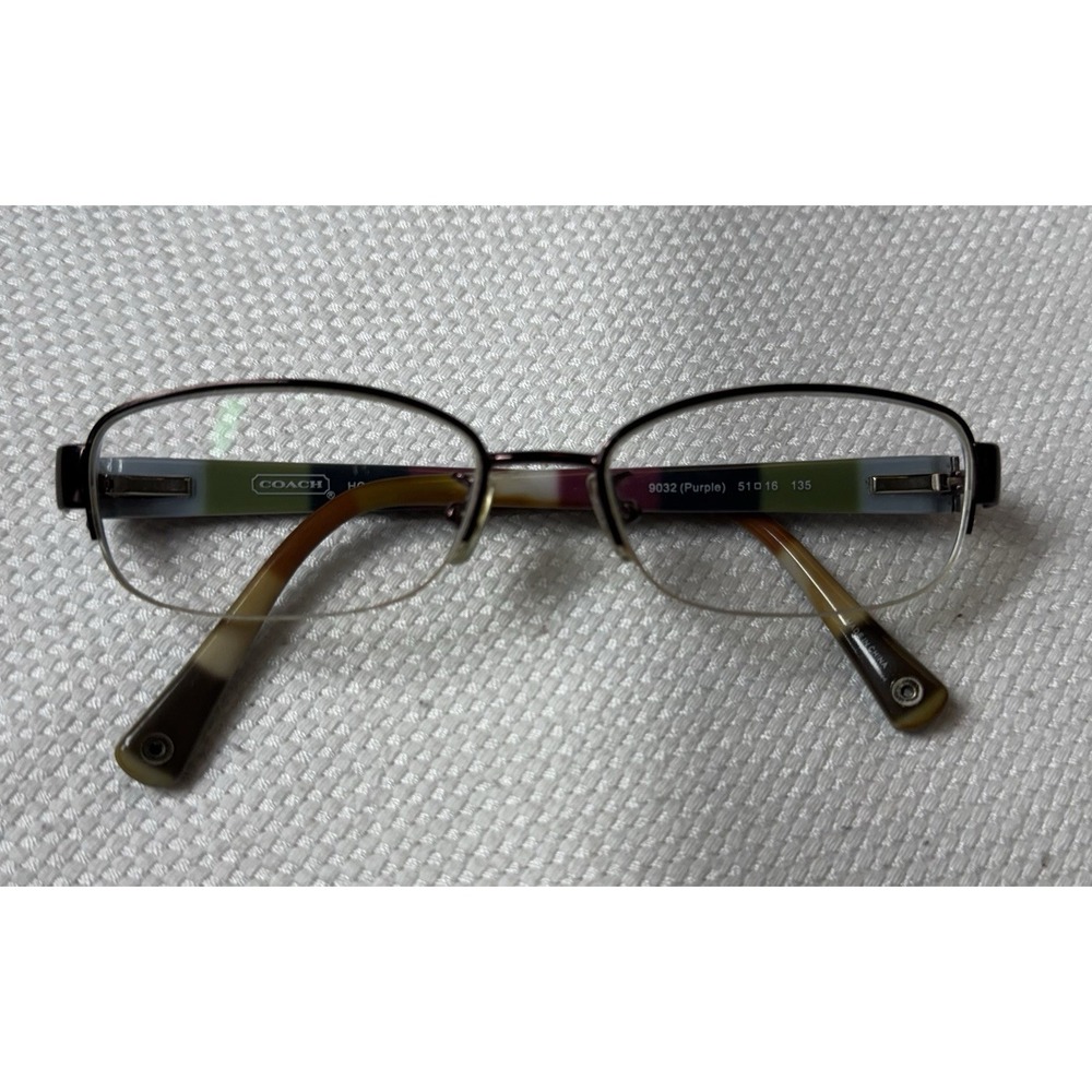 Coach HC 5004 Bettie 9032 Purple 51-16-135 Half Rim H16016 Frames Only - Picture 8 of 8